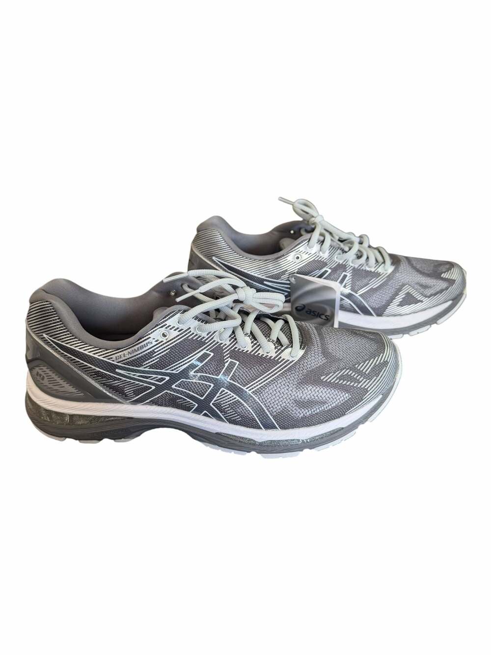 Asics Gel-Nimbus 19 Running Shoes Grey Silver Men's Size 10.5